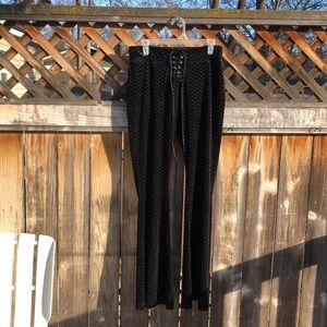 Black Sea kill star velvet bell bottoms sz L